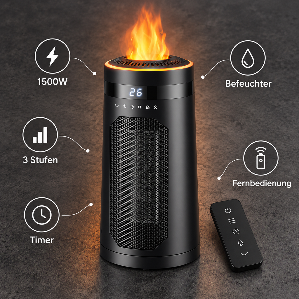 FlameHeat | Keramik Heizlüfter 1500W