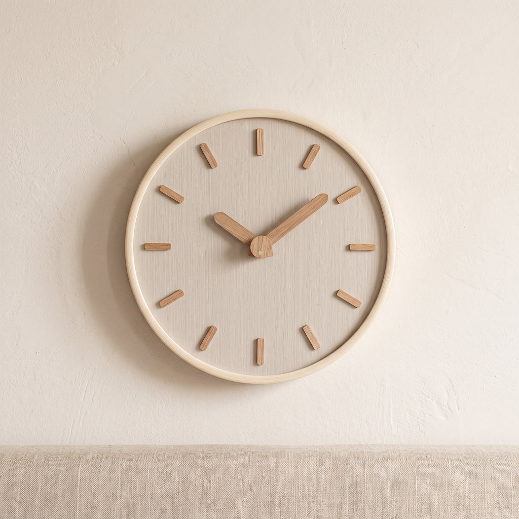 DashClock | Wanduhr Holz Lautlos