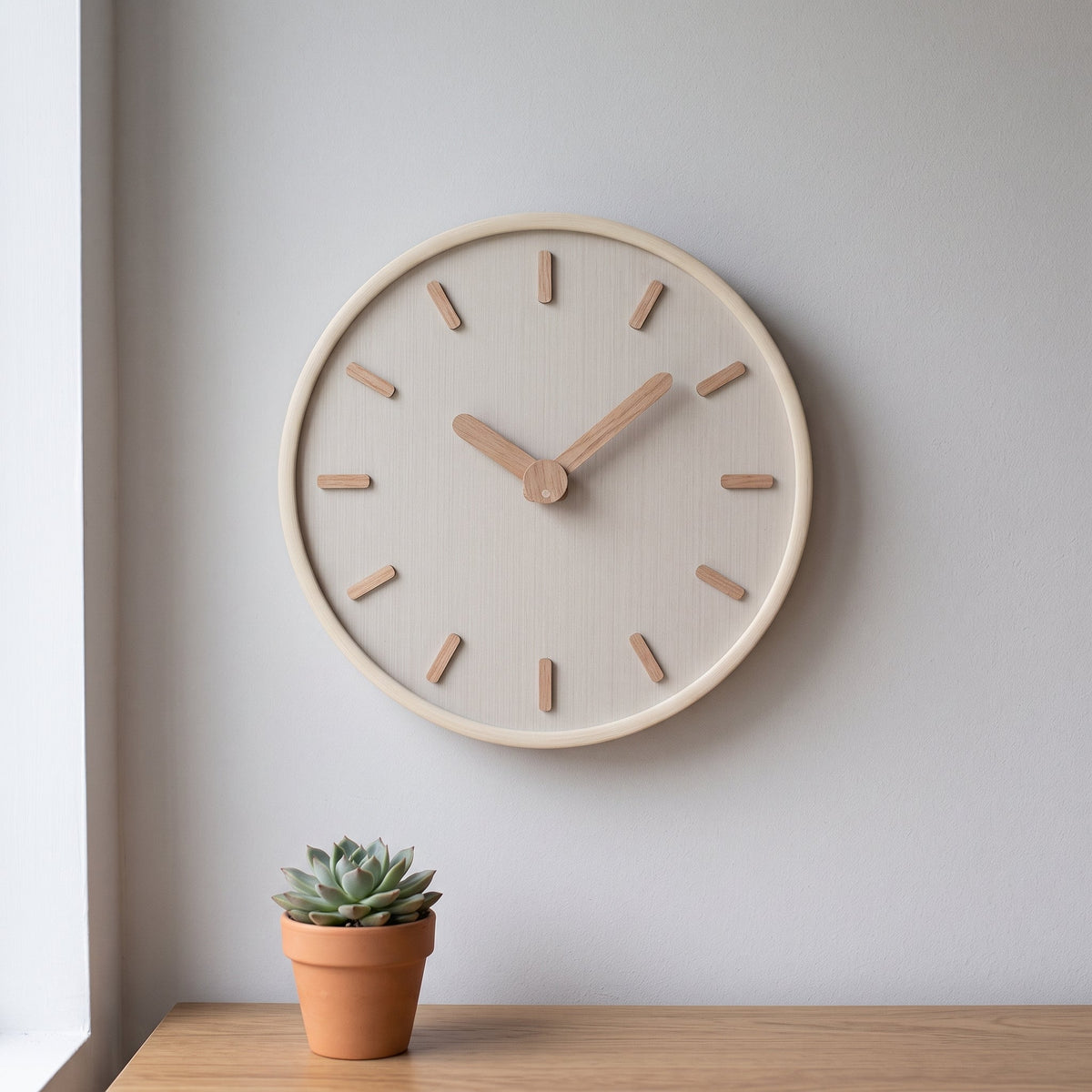 DashClock | Wanduhr Holz Lautlos