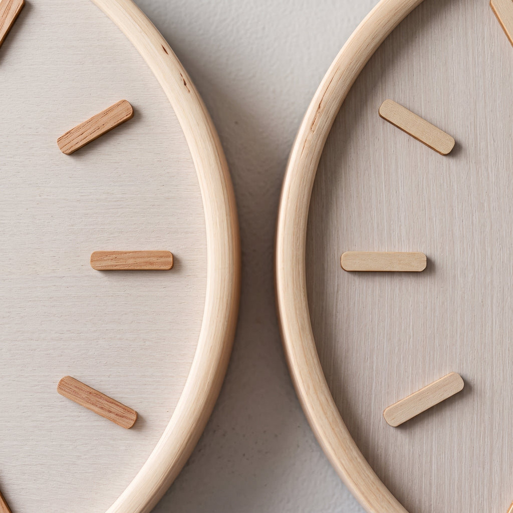DashClock | Wanduhr Holz Lautlos