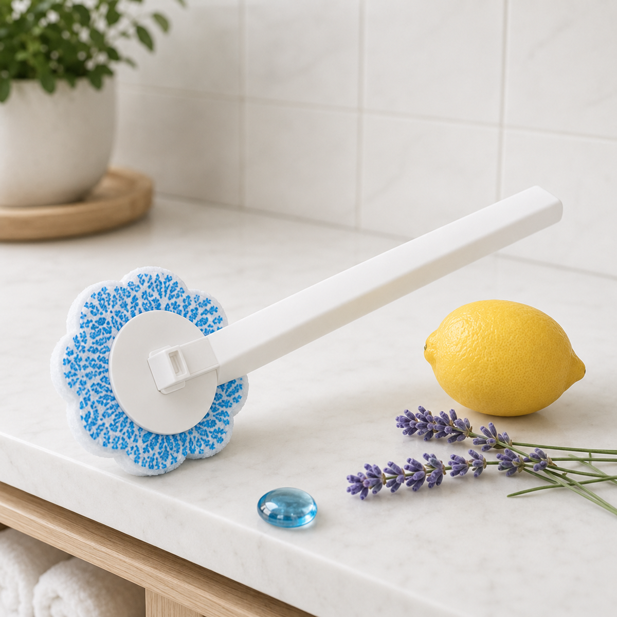 FreshClean Pro™ | Einweg-Toilettenbürste mit 18 Ersatzköpfen