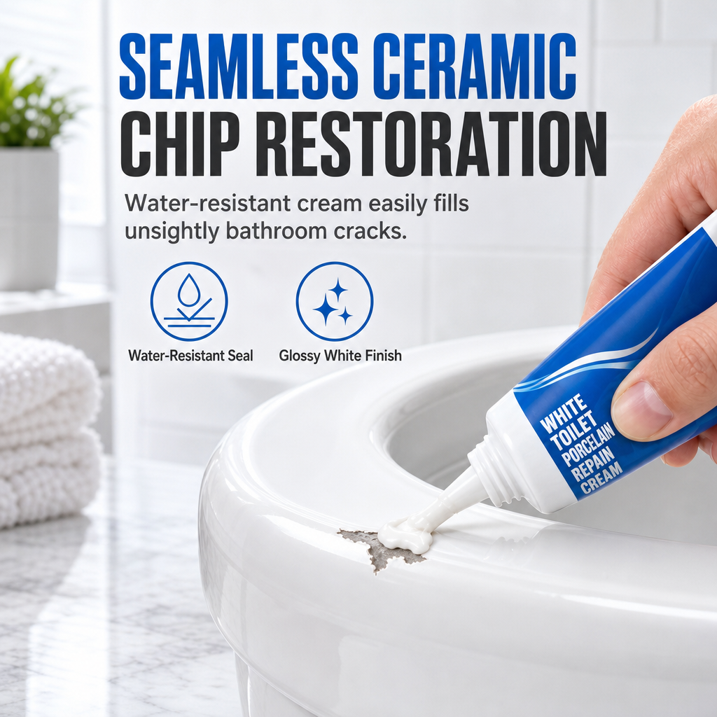 White Toilet Porcelain Repair Cream